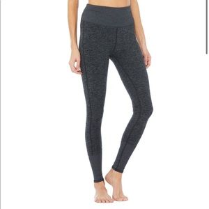 high waist alo soft lounge legging (dark grey)